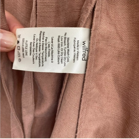 L Wilfred Aritzia Wrap Linen Dress - Picture 3 of 7